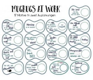ITH Stickserie - Mug Rugs At Work 1